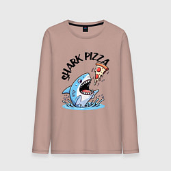 Мужской лонгслив Shark pizza - ai art fantasy