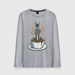 Мужской лонгслив Skeletor coffee