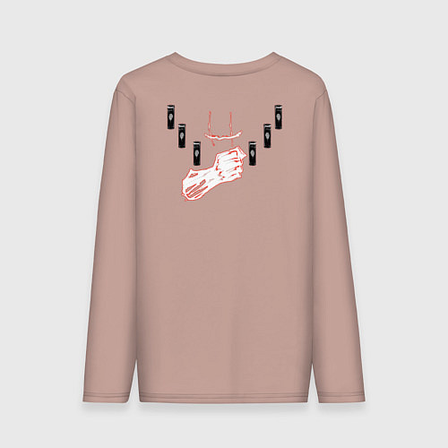 Мужской лонгслив The elder picture of death, Choso / Пыльно-розовый – фото 2