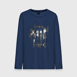 Мужской лонгслив Tardis grey