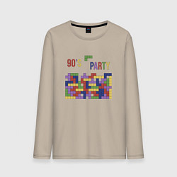 Мужской лонгслив Тетрис игра 90х ностальгия геометрическая абстракц