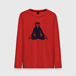 Лонгслив хлопковый мужской Yoga monkey, цвет: красный