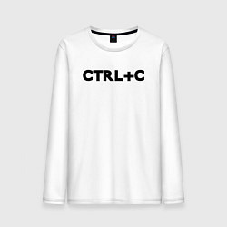 Мужской лонгслив Иностранная надпись cntrl c