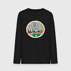 Лонгслив хлопковый мужской Макао, цвет: черный
