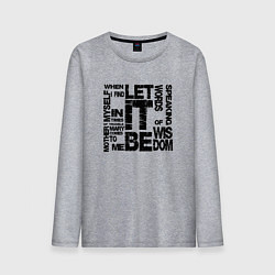 Лонгслив хлопковый мужской Let It Be, цвет: меланж