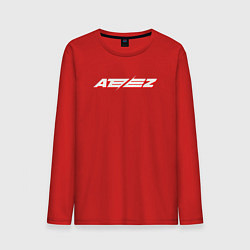 Лонгслив хлопковый мужской Ateez logo, цвет: красный