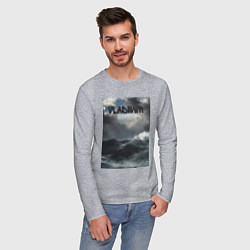 Лонгслив хлопковый мужской Vladimir шторм, цвет: меланж — фото 2