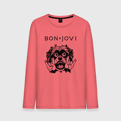 Мужской лонгслив Bon Jovi - rock dog