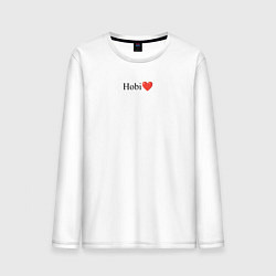 Лонгслив хлопковый мужской BTS Hobi jhope, цвет: белый