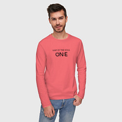 Лонгслив хлопковый мужской BTS One, цвет: коралловый — фото 2