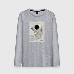 Лонгслив хлопковый мужской Абстрактная картина Perfectly Enough, цвет: меланж