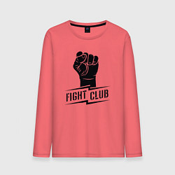 Лонгслив хлопковый мужской Fight club warrior, цвет: коралловый