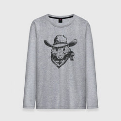 Лонгслив хлопковый мужской Опоссум ковбой, цвет: меланж