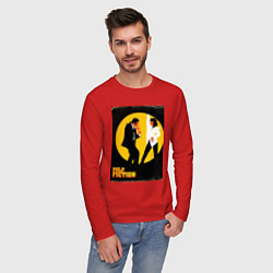 Лонгслив хлопковый мужской Криминальное чтиво парный танец, цвет: красный — фото 2
