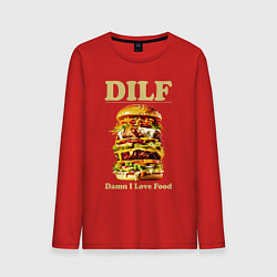 Мужской лонгслив DILF damn I love foods