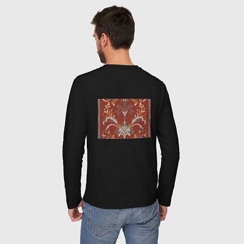 Мужской лонгслив Изысканный орнамент ковер / Черный – фото 4