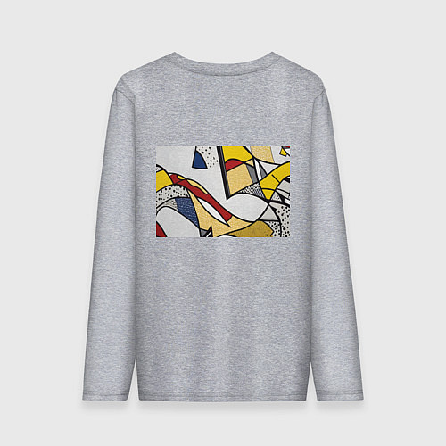 Мужской лонгслив Абстракция в стиле поп-арт / Меланж – фото 2