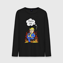 Мужской лонгслив Vault boy in the fire