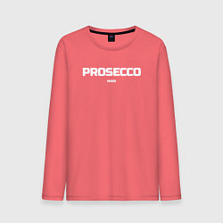 Лонгслив хлопковый мужской Prosecco mood, цвет: коралловый
