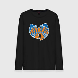 Лонгслив хлопковый мужской Wu-tang knicks, цвет: черный