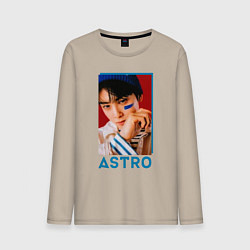 Лонгслив хлопковый мужской Astro Ли Дон Мин, цвет: миндальный
