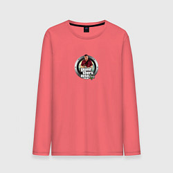 Лонгслив хлопковый мужской Grand Theft Auto, цвет: коралловый