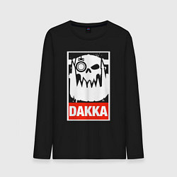 Лонгслив хлопковый мужской Warhammer Dakka, цвет: черный