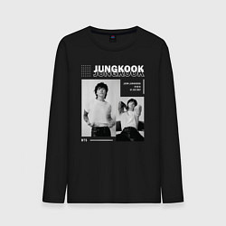 Лонгслив хлопковый мужской Jungkook bts seven, цвет: черный