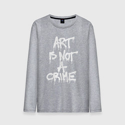 Лонгслив хлопковый мужской Art is not a crime, цвет: меланж