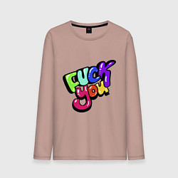 Мужской лонгслив Fuck you multicolor