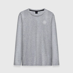 Лонгслив хлопковый мужской Мы русские с нами Бог малый КЦК белый, цвет: меланж