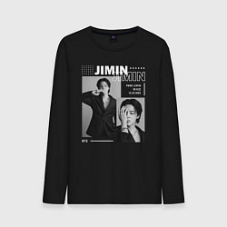 Лонгслив хлопковый мужской Park Jimin bts, цвет: черный
