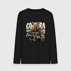 Мужской лонгслив Cool capybara - military style