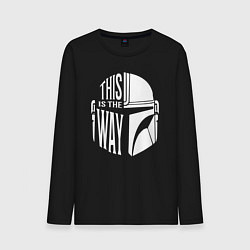 Лонгслив хлопковый мужской This is the way helmet The mandolorian, цвет: черный