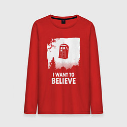 Мужской лонгслив Tardis believe