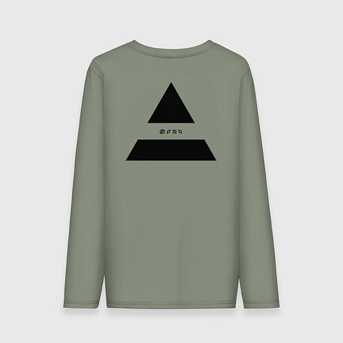 Мужской лонгслив Черный логотип 30 Секунд до Марса / Авокадо – фото 2