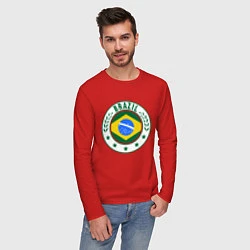 Лонгслив хлопковый мужской Brazil 2014, цвет: красный — фото 2