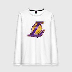 Лонгслив хлопковый мужской Lakers team, цвет: белый