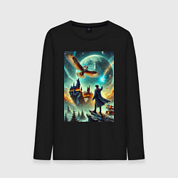 Мужской лонгслив Harry Potter and owl - Hogwarts