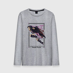 Лонгслив хлопковый мужской Клинок рассекающий демонов: Незуко Камадо, цвет: меланж