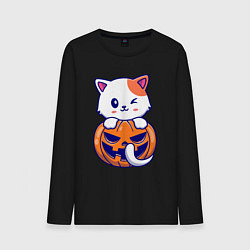 Мужской лонгслив Halloween meow