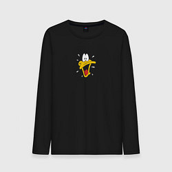 Лонгслив хлопковый мужской Daffy, цвет: черный
