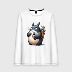 Мужской лонгслив Totoro and black cat - anime