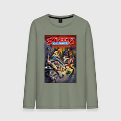 Лонгслив хлопковый мужской Обнаженный кулак - улицы ярости, цвет: авокадо