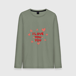 Мужской лонгслив I love