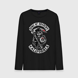 Лонгслив хлопковый мужской Sons of anarchy - logo, цвет: черный