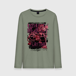Лонгслив хлопковый мужской Мамочка длинные ноги из Poppy Playtime, цвет: авокадо