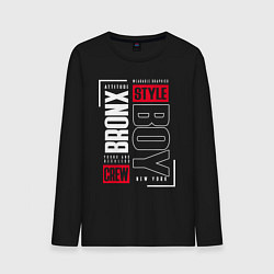 Лонгслив хлопковый мужской Bronx style, цвет: черный