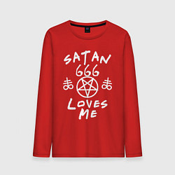 Мужской лонгслив Satan 666 loves me