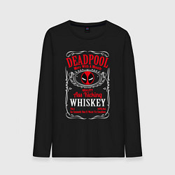 Лонгслив хлопковый мужской Deadpool whiskey, цвет: черный